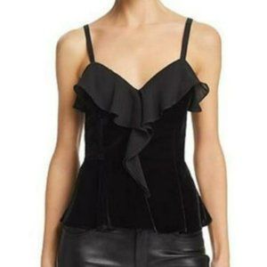 Parker Velvet Ruffled Top